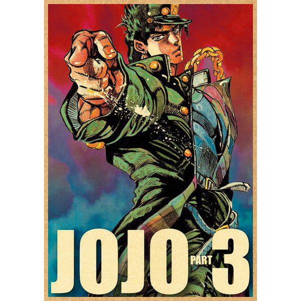 Sticker porte Jojo Manga All characters - Poster décoration à petits prix